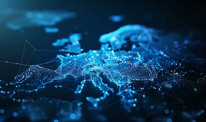 Scandinavian map, Innovating Global Connectivity Through Digital Mapping, Cyber Tech, and Information Exchange. Enhancing Northern Europe's Network Dynamics