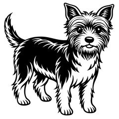      Dog silhouette  vector illustration.
