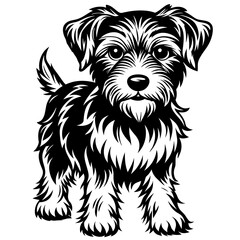      Dog silhouette  vector illustration.
