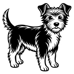      Dog silhouette  vector illustration.
