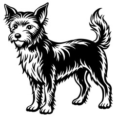      Dog silhouette  vector illustration.
