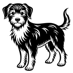      Dog silhouette  vector illustration.
