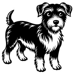      Dog silhouette  vector illustration.
