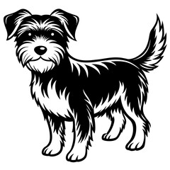      Dog silhouette  vector illustration.
