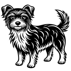      Dog  silhouette  vector illustration.

