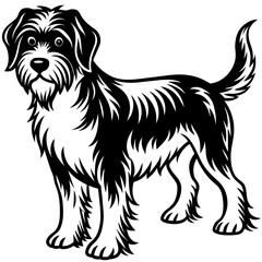      Dog  silhouette  vector illustration.
