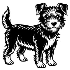      Dog  silhouette  vector illustration.
