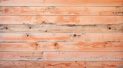 Pastel peach wood wooden with plank texture wall background, wood table Through use wash Giving a feeling of looking old and beautiful.