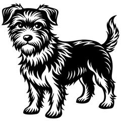      Dog  silhouette  vector illustration.
