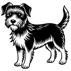      Dog  silhouette  vector illustration.
