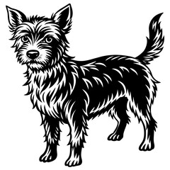      Dog  silhouette  vector illustration.
