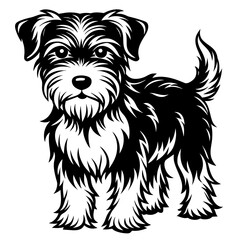      Dog  silhouette  vector illustration.
