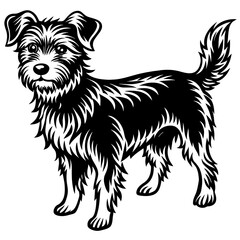      Dog  silhouette  vector illustration.
