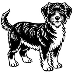      Dog  silhouette  vector illustration.
