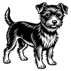      Dog  silhouette  vector illustration.

