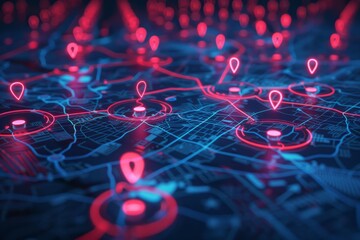 a red map of the world with the red arrows pointing at the map