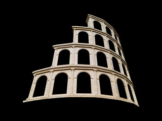 Details, elements of buildings classical architecture. Isolated on a black. Templates for art, design. - 778822594