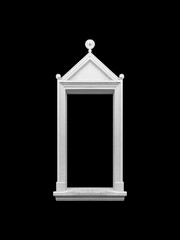 Details, elements of buildings classical architecture. Isolated on a black. Templates for art, design. - 778822712
