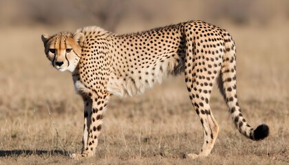 A-Cheetah-With-Its-Hindquarters-Tensed-Preparing-