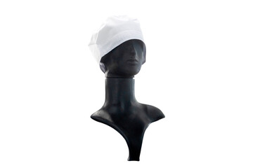 medical cap on mannequin isolated on white