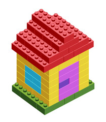 House made from construction blocks - 778827134