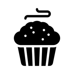 cupcake glyph icon