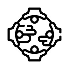 social responsibility line icon