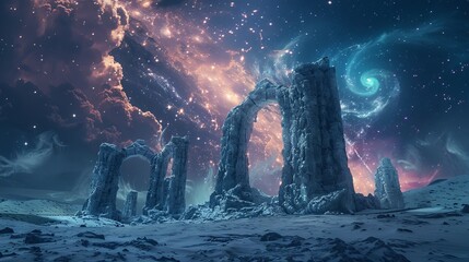 Ice Age remnants captured in arc shots - obrazy, fototapety, plakaty