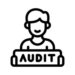 auditor line icon