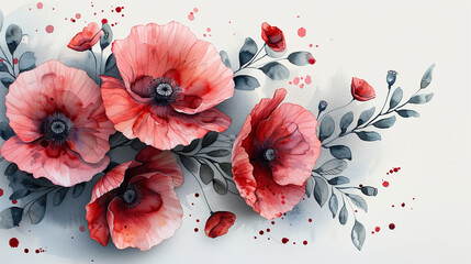 Remembrance Day - a beautiful and symbolic banner symbolizing the memory of the fallen. 1939-1945.  - obrazy, fototapety, plakaty