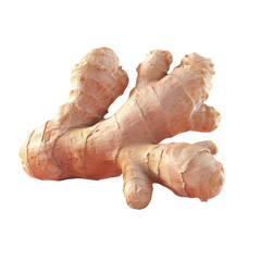 Close up of ginger root on Transparent Background