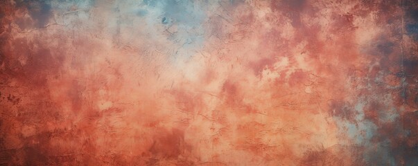Coral dust and scratches design. Aged photo editor layer grunge abstract background