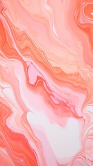 Coral fluid art marbling paint textured background with copy space blank texture design 