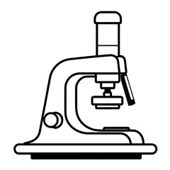 Detailed blood microscope icon. Precise outline vector illustration.