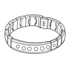 Chic bracelet icon. Elegant outline vector illustration.