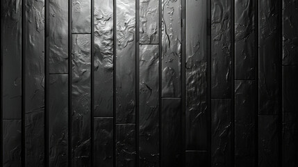 Royal black background with vertical panels, each with a subtle linear texture and matte finish, creating a background that exudes elegance and depth - obrazy, fototapety, plakaty
