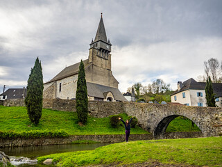 Beautiful church in Urdi&ntilde;arbe, Basque Counrty, French side, Zuberoa