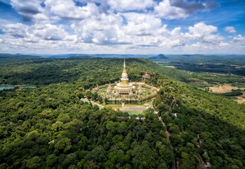 White Pagoda Temple Phramahajedi Chaiyamongkol Roi Et Thailand