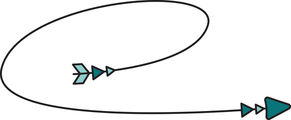 Doodle Arrow Bow Illustration