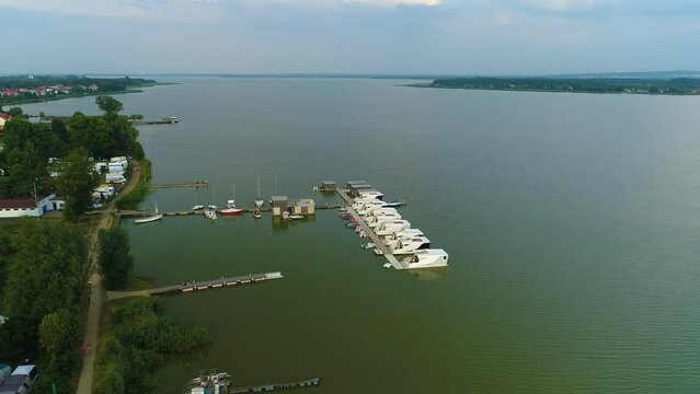 Beautiful Landscape Lake Jamno Baltic Sea Mielno Aerial View Poland