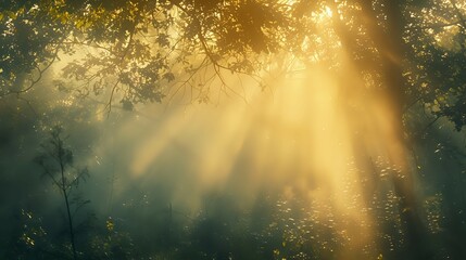 Sunrise Magic in Enchanted Woods./n