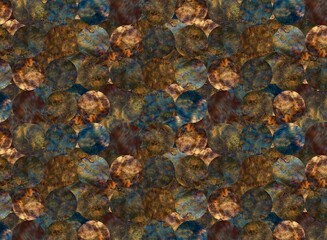 Abstract seamless pattern with multicolored spots. 