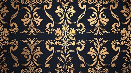 Luxury Pattern Wallpaper Design: Elegance and Opulence, Hand Edited Generative AI