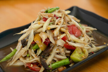 Thai Food Somtam spicy Papaya Salad