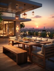 Obraz premium beautiful table on fruit tea UHD Wallpaper