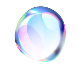 Iridescent bubble, 3d render