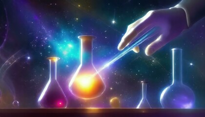 chemistry background wallpaper that blends scientific elements and artistic flair, evoking curiosity and fascination