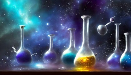 chemistry background wallpaper that blends scientific elements and artistic flair, evoking curiosity and fascination