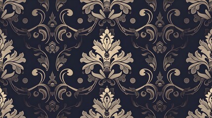 Luxury Brown Pattern Wallpaper Design: Timeless Sophistication, Hand Edited Generative AI