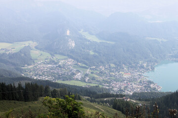 Fototapeta premium A view of the Austrian Countryside near St Gilgen